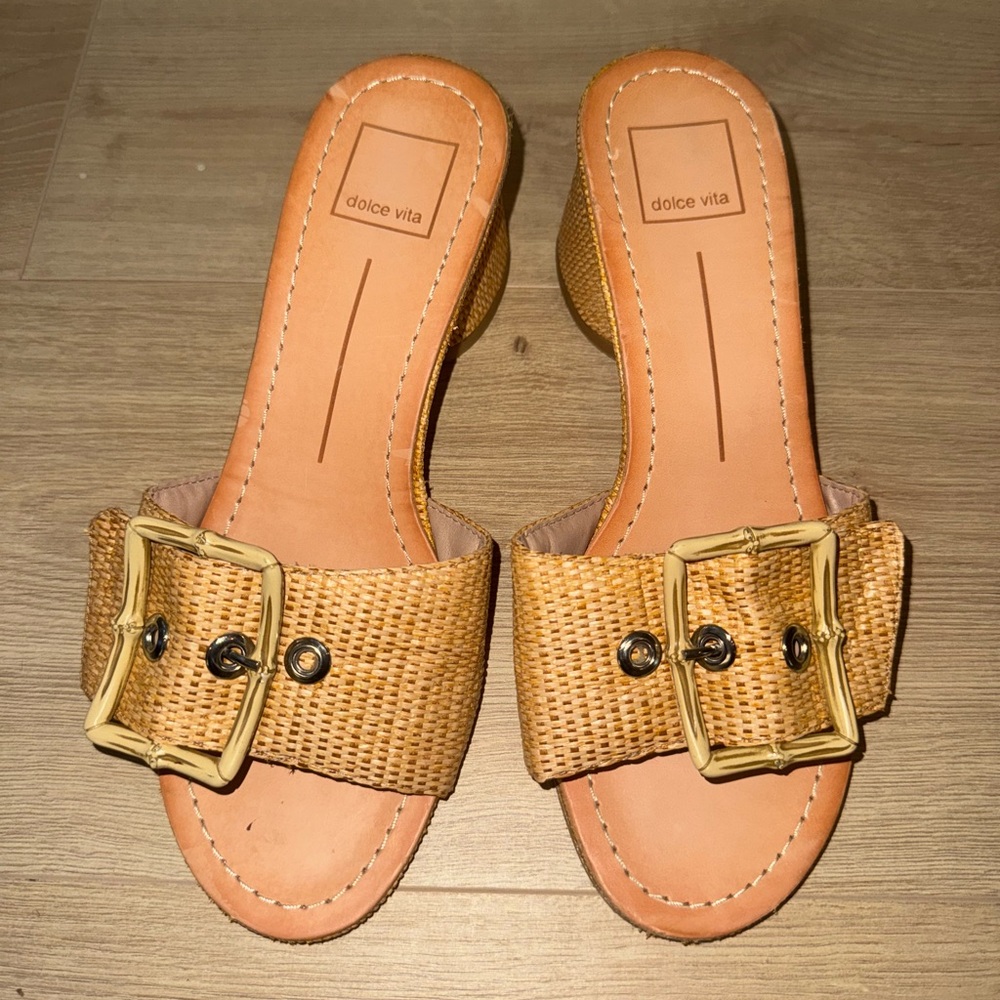 Dolce Vita Tan Woven Sandals